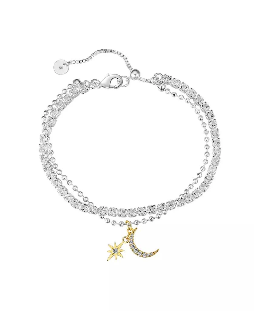 商品Unwritten|Cubic Zirconia Star Moon Tennis and Ball Bracelet,价格¥297,第1张图片