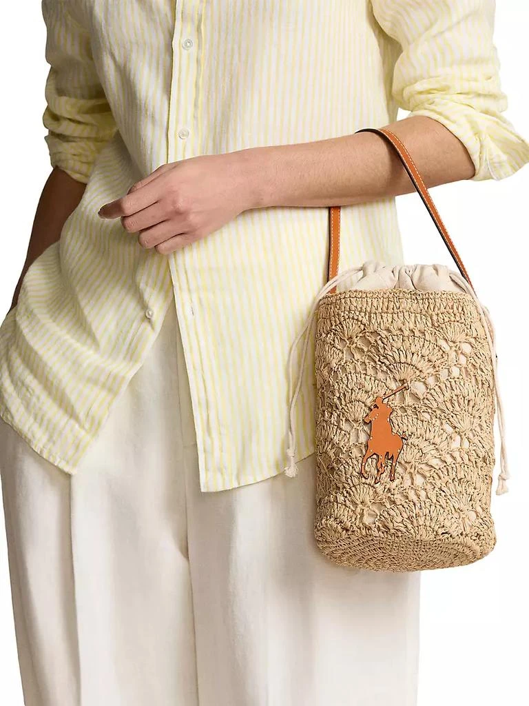 商品Ralph Lauren|Raffia Crochet Bucket Bag,价格¥2033,第2张图片详细描述