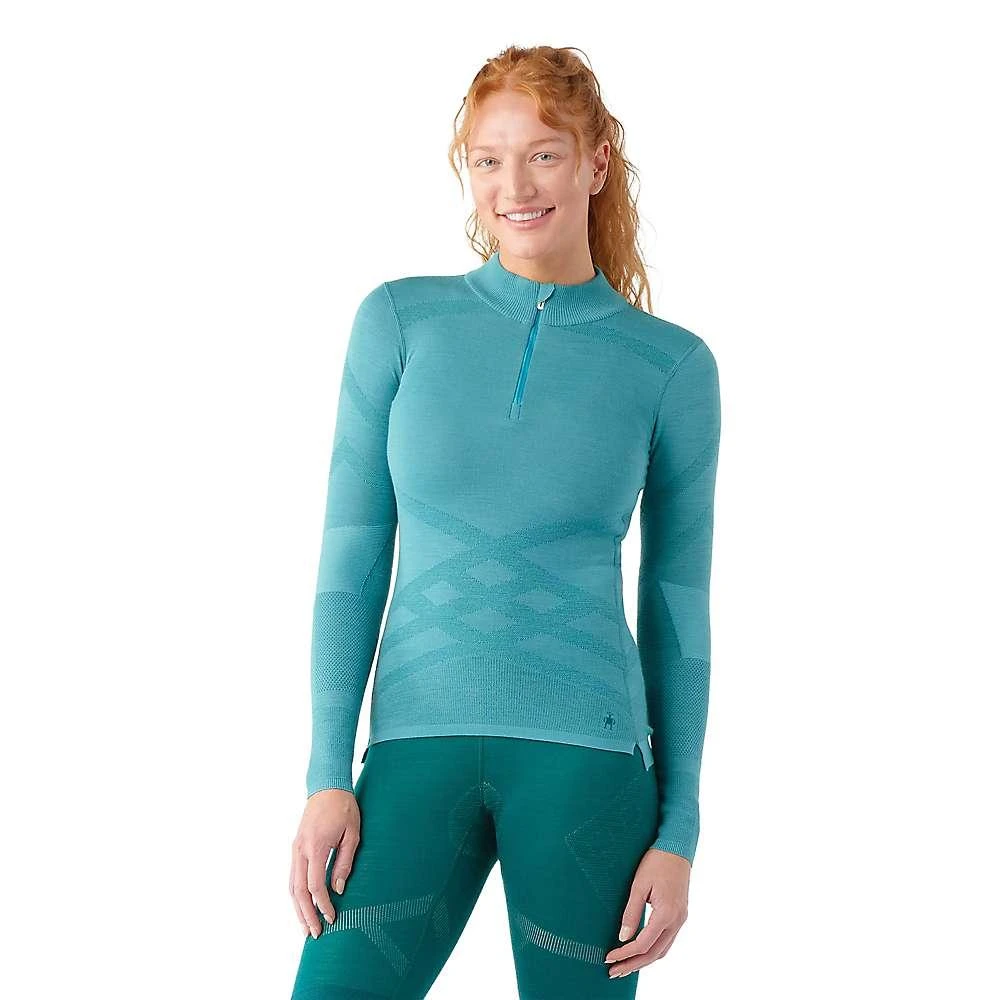 商品SmartWool|Smartwool Women's Intraknit Thermal Merino Base Layer 1/4 Zip,价格¥1153,第1张图片