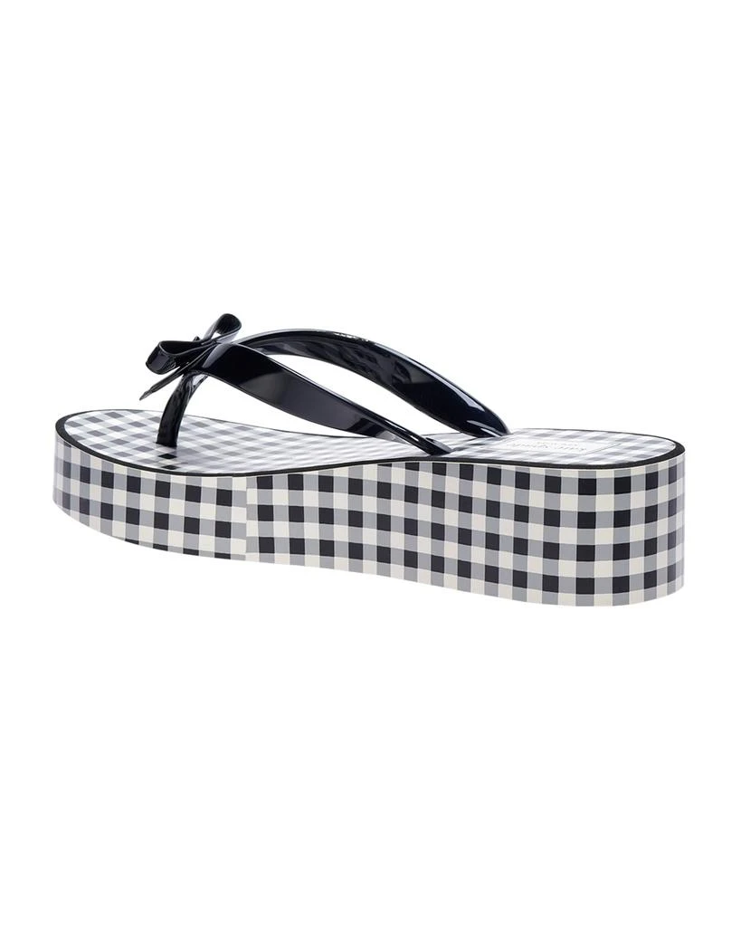 商品Kate Spade|rina gingham-print bow thong sandals,价格¥531,第3张图片详细描述
