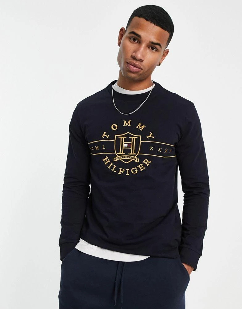 商品Tommy Hilfiger|Tommy Hilfiger icon logo long sleeve t-shirt in navy,价格¥408,第1张图片