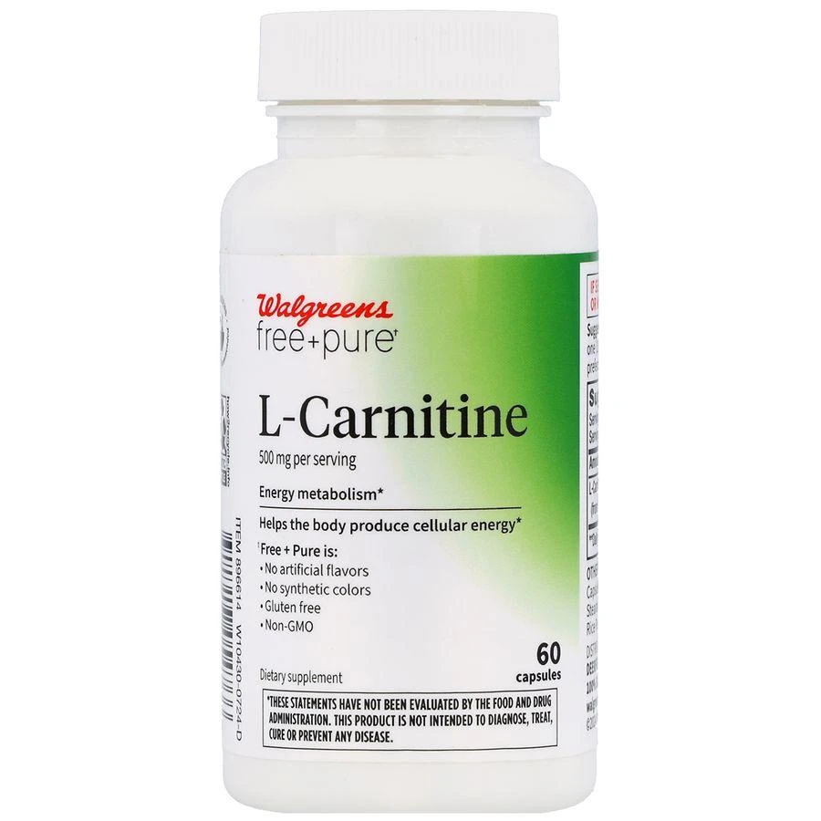 商品Walgreens Free & Pure|L-Carnitine 500 mg Capsules,价格¥147,第1张图片