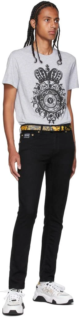 商品Versace|Black Regalia Baroque Print Belt,价格¥478,第3张图片详细描述