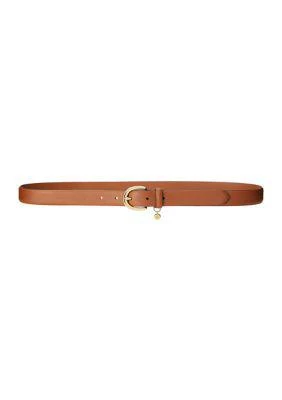 商品Ralph Lauren|Ralph Lauren Charm Saffiano Leather Belt,价格¥380,第1张图片