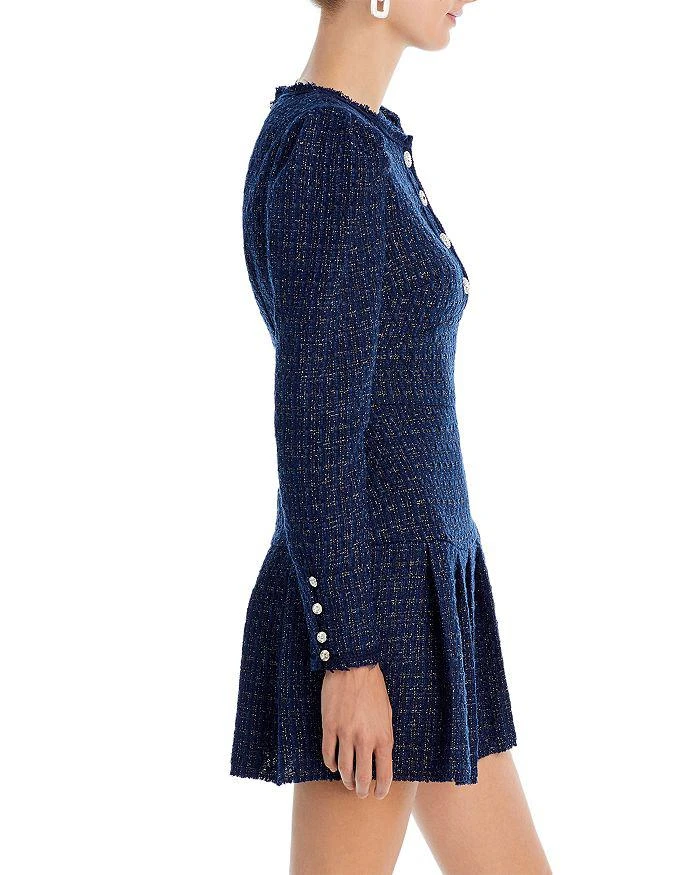 商品AQUA|Tweed Pleated Mini Dress - 100% Exclusive,价格¥889,第5张图片详细描述