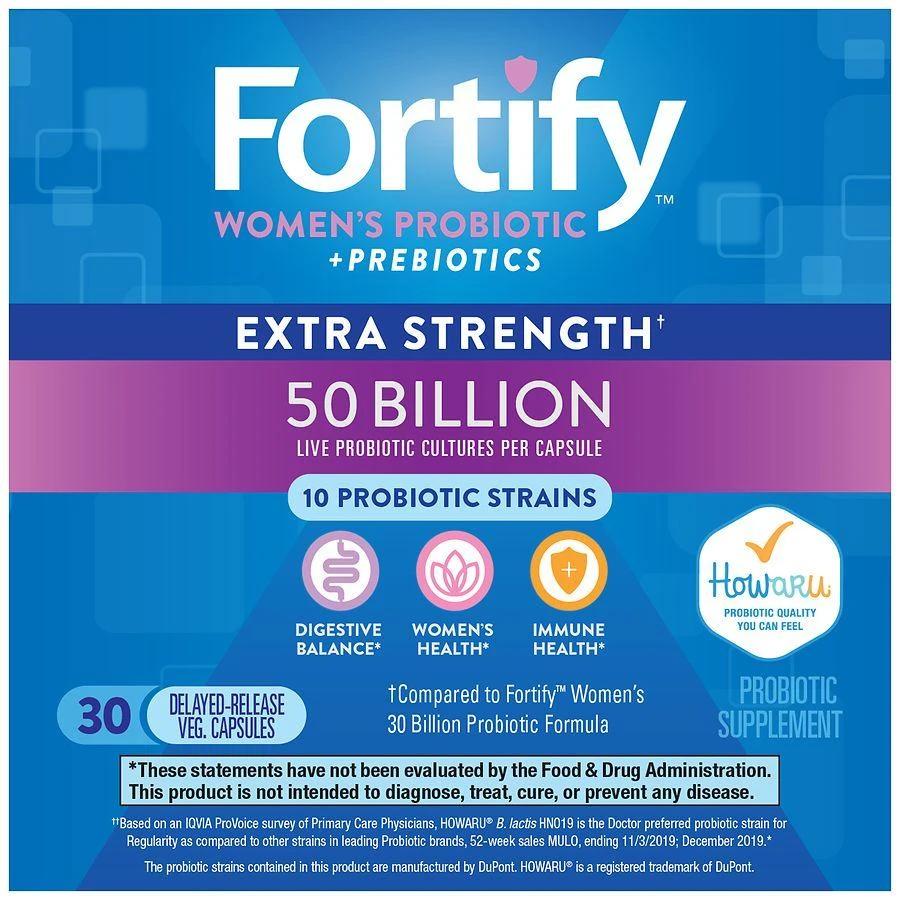 商品Nature's Way|Fortify Women's 50 Billion Probiotic Vegetable Capsules,价格¥252,第3张图片详细描述