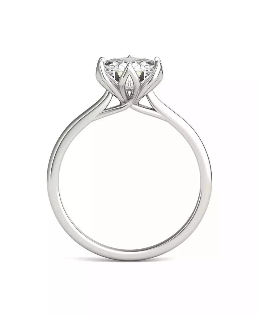 商品Charles & Colvard|Moissanite Round Solitaire Ring (1-9/10 Carat Total Weight Diamond Equivalent) in 14K White Gold,�价格¥7213,第5张图片详细描述