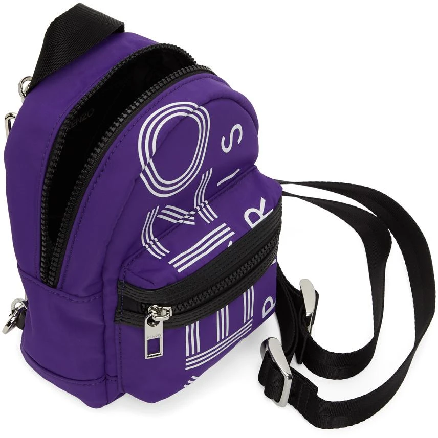 商品Kenzo|Purple Mini Logo Backpack,价格¥770,第5张图片详细描述