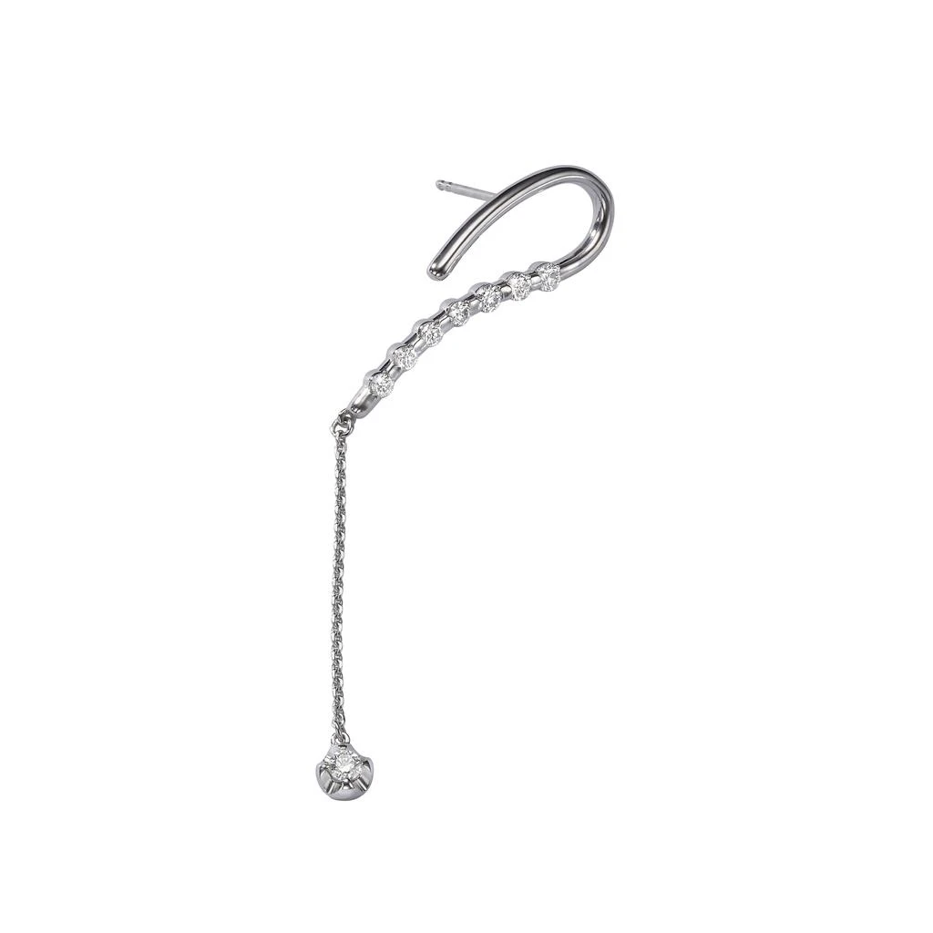 商品AME|Âme Q 18K White Gold, Lab-Grown Diamond 0.44ct. tw. Drop Earring (Left),价格¥7904,第2张图片详细描述