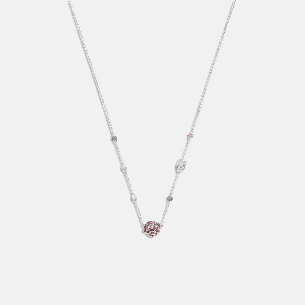 商品Coach|Coach Outlet Sparkling Rose Stone Necklace,价格¥332,第1张图片