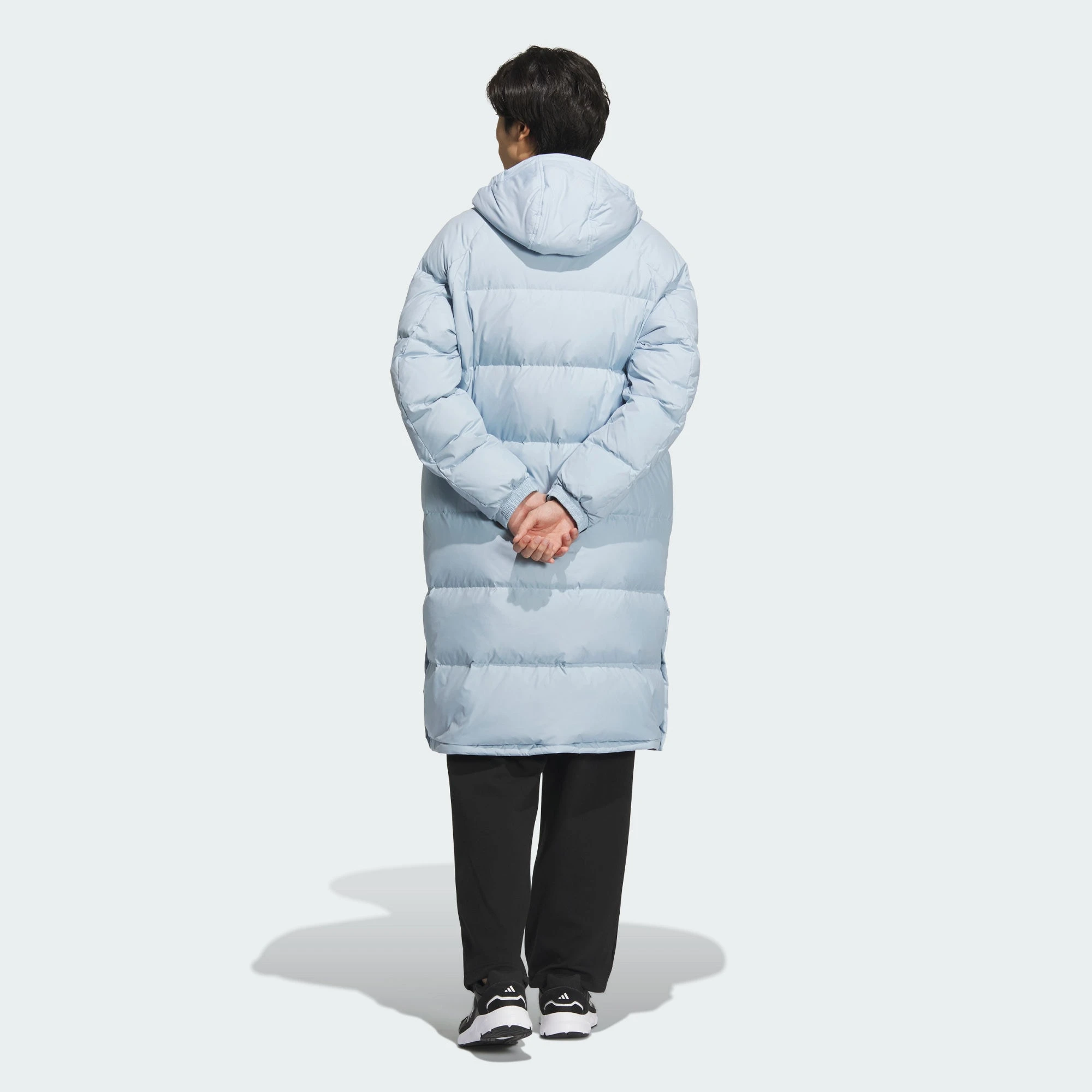 商品[国内直发] Adidas|[预售3天]adidas LONG DOWN 舒适长款保暖百搭含羽绒外套 男女同款 蓝色,价格¥869,第3张图片详细描述