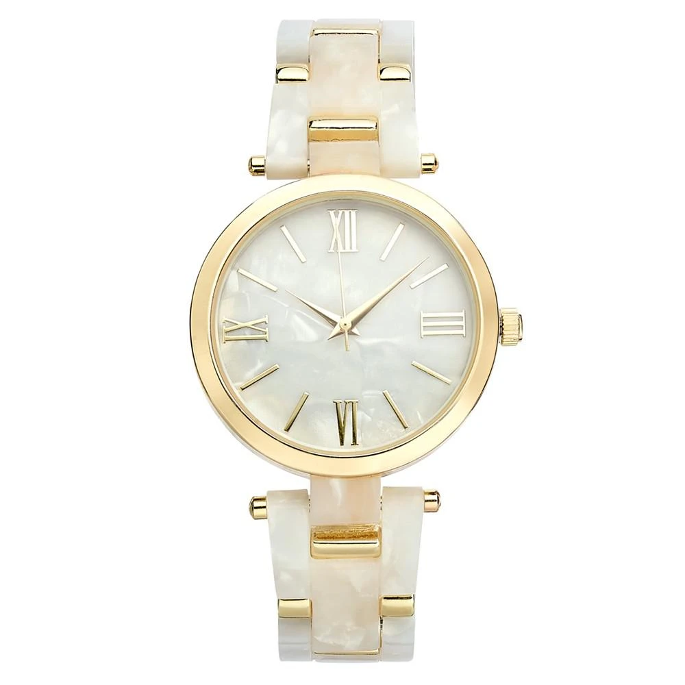 商品INC International|Imitation Mother-of-Pearl Bracelet Watch 40mm, Created for Macy's,价格¥148,第1张图片