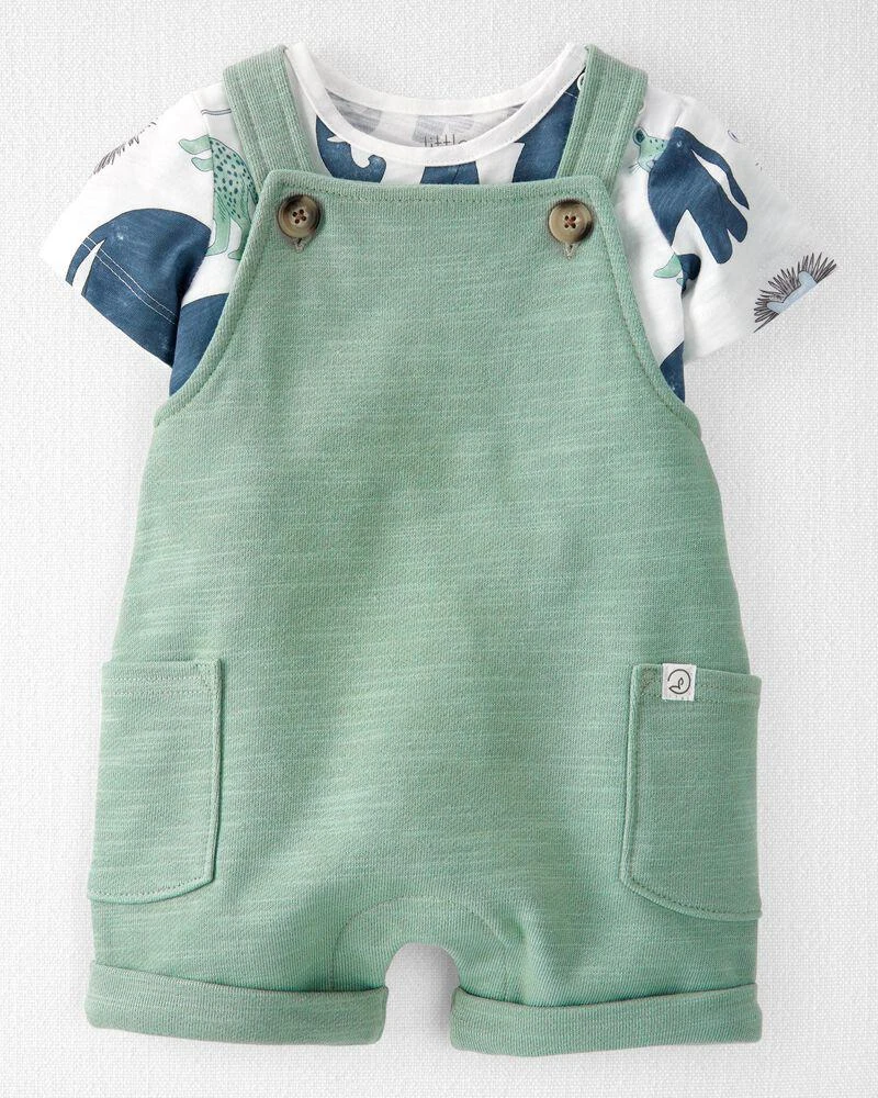 商品littleplanet|2-Piece Organic Cotton Shortall Set,价格¥178,第1张图片