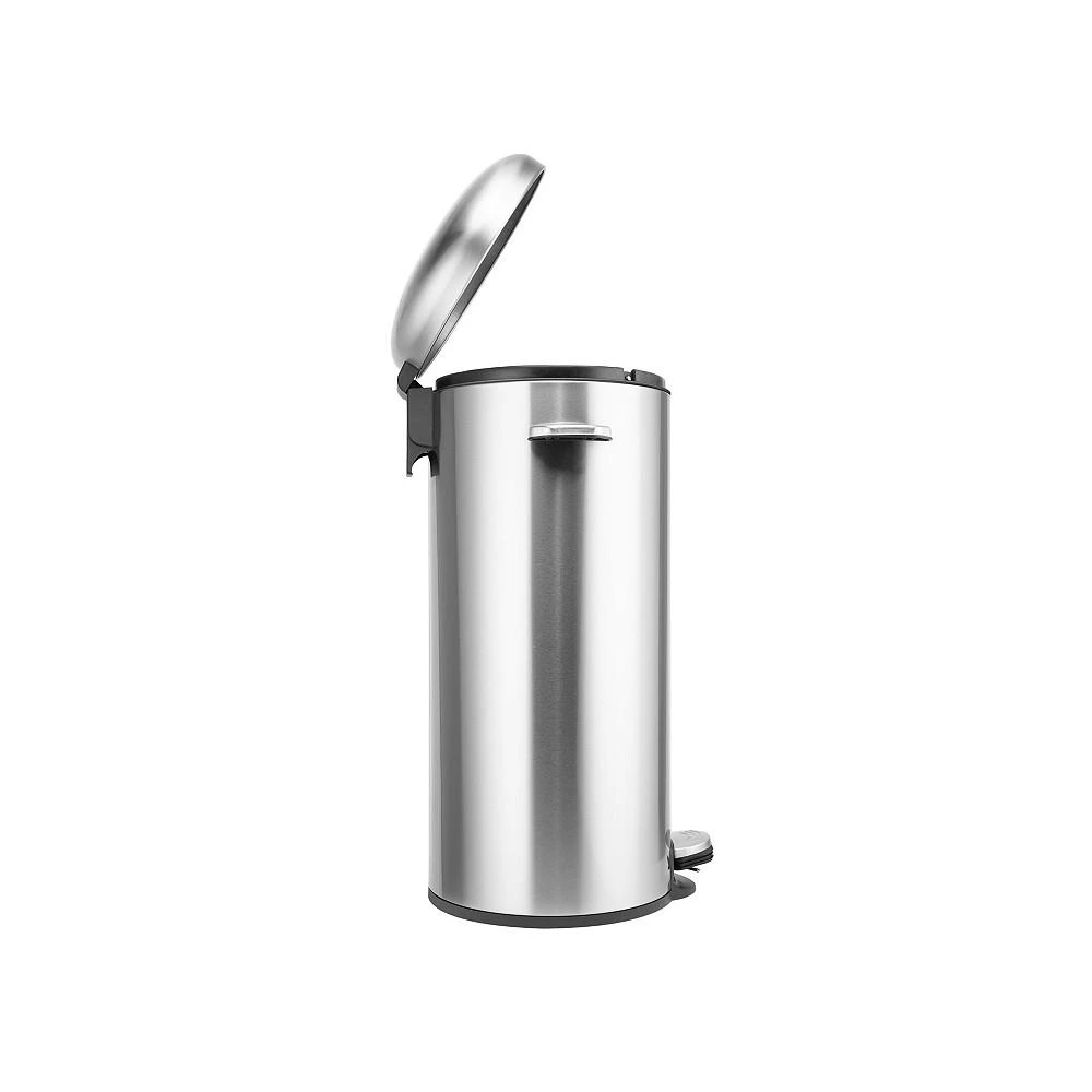 商品Mega Casa|8 Gal./30 Liter Stainless Steel Round Shape Step-on Trash Can for Kitchen,价格¥442,第3张图片详细描述