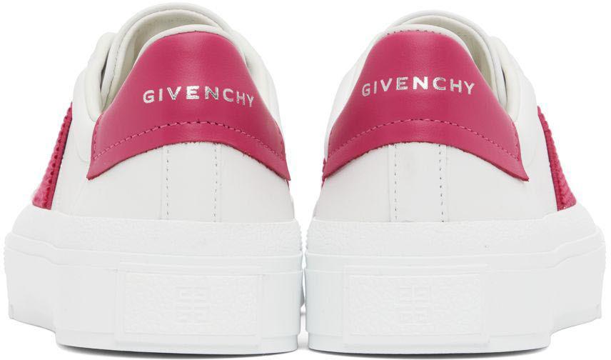 商品Givenchy|White & Pink City Sport Low-Top Sneakers,价格¥5236,第4张图片详细描述