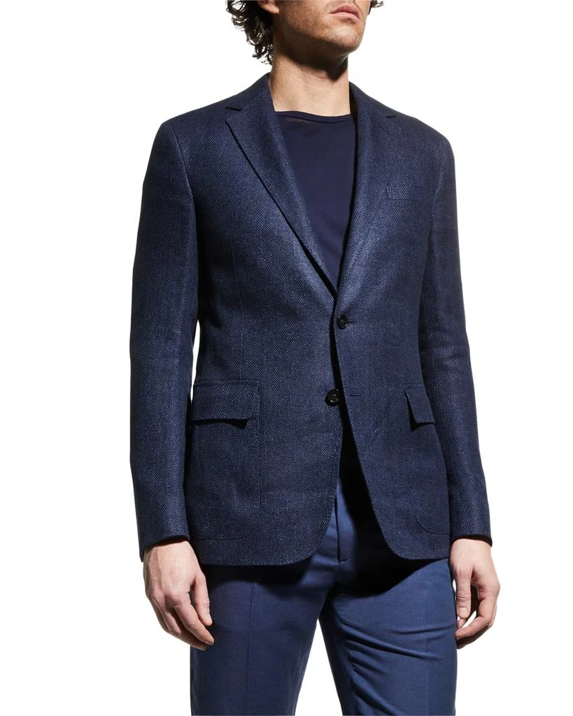 商品Ralph Lauren|Men's Herringbone Sport Jacket,价格¥17777,第1张图片