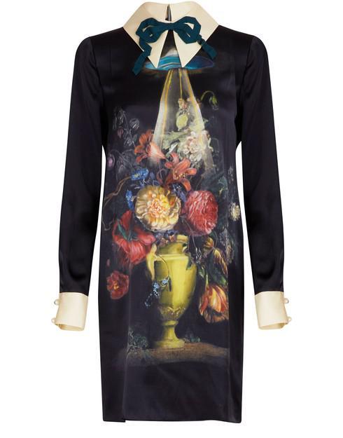 商品Gucci|Space Flowers silk dress,价格¥17880,第1张图片