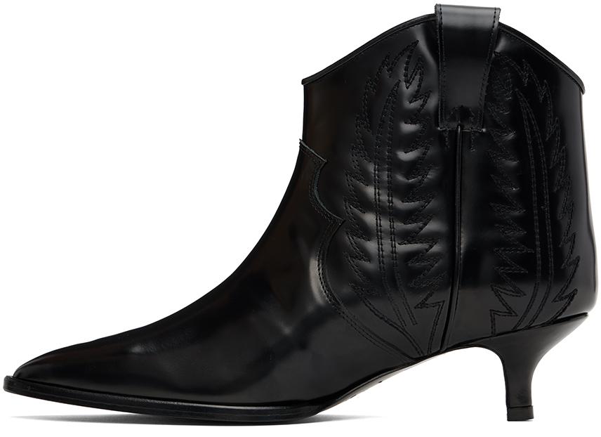 Black Western Heeled Boots商品第3张图片规格展示