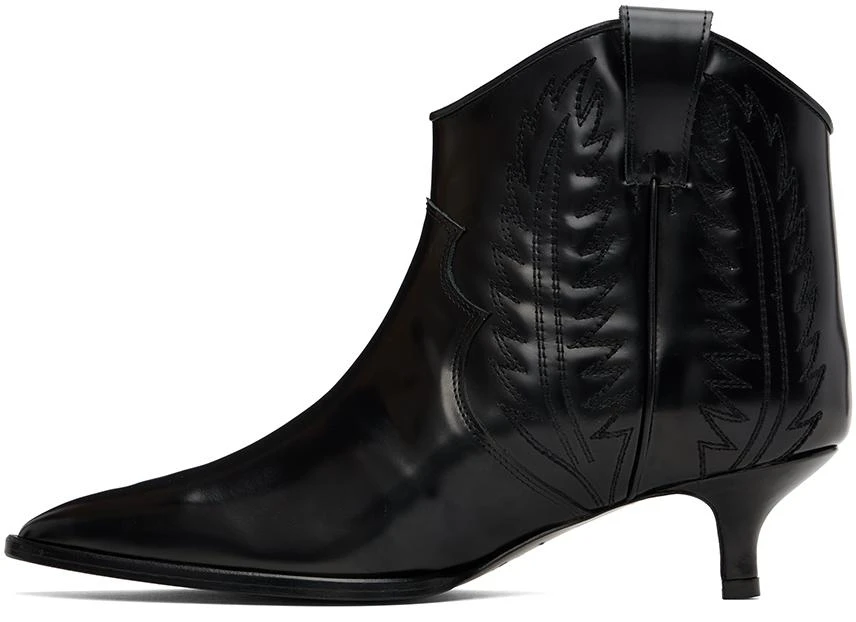 商品Toga Pulla|Black Western Heeled Boots,价格¥1246,第3张图片详细描述