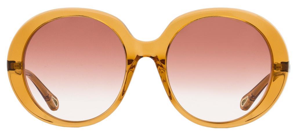 商品Chloé|Chloe Women's Esther Oval Sunglasses CH0007SA 001 Orange 56mm,价格¥988,第4张图片详细描述