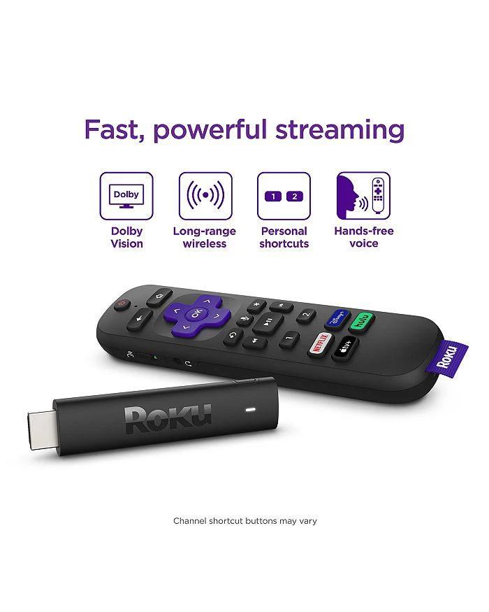商品Roku|Streaming Stick 4K+ (2021) Streaming Device 4K/HDR/Dolby Vision with Roku Voice Remote Pro,价格¥521,第3张图片详细描述