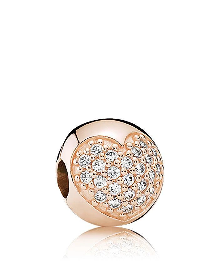 商品PANDORA|Clip - Sterling Silver & Cubic Zirconia Rose Love of My Life,价格¥593,第1张图片
