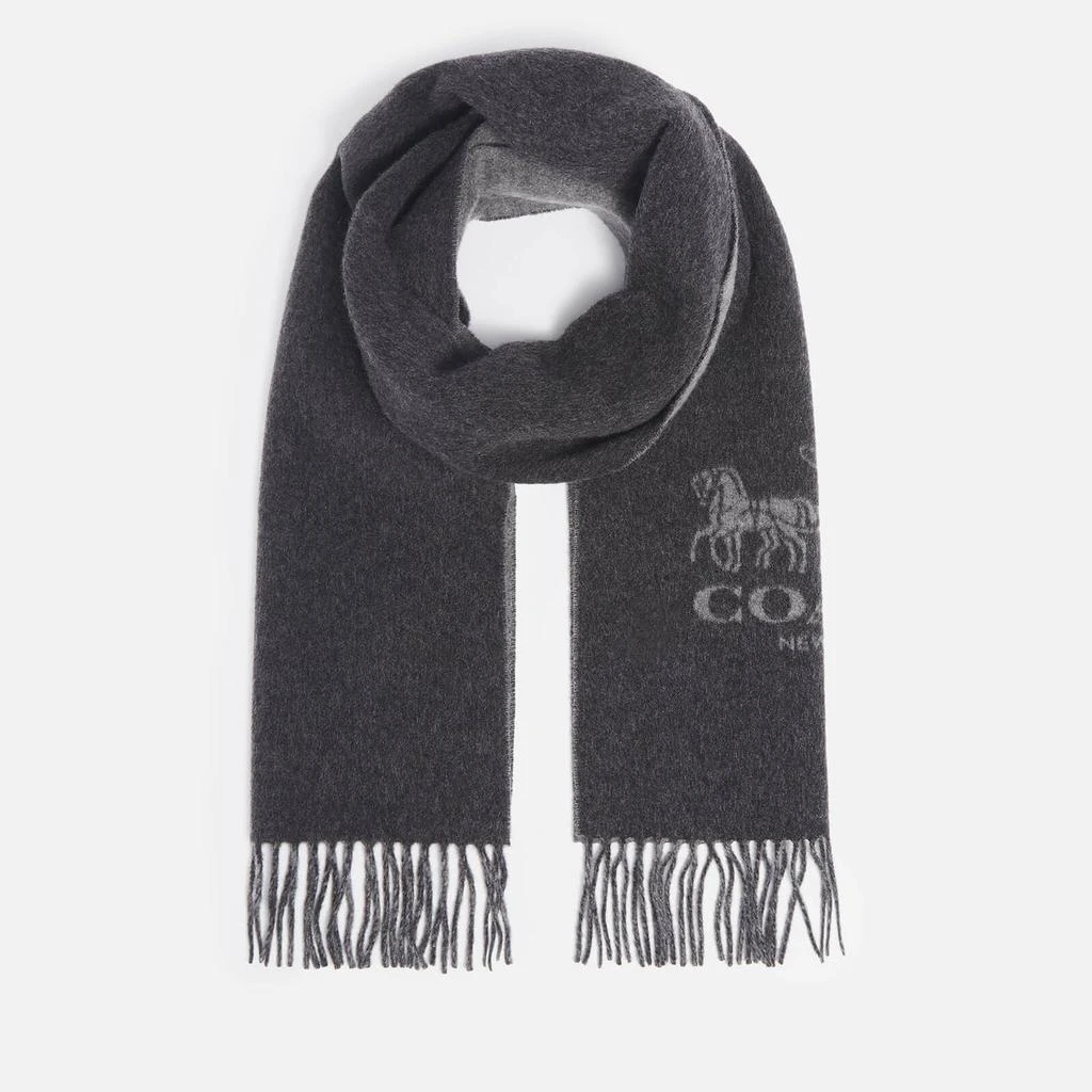 商品Coach|Coach Horse And Carriage Reversible Cashmere Muffler Scarf,价格¥1453,第1张图片