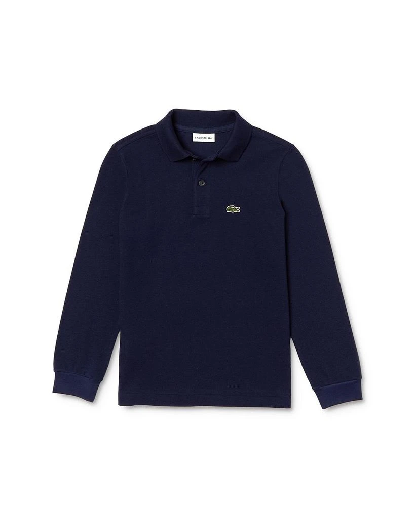 商品Lacoste|Boys' Classic Piqué Long-Sleeve Polo - Little Kid, Big Kid,价格¥410,第1张图片