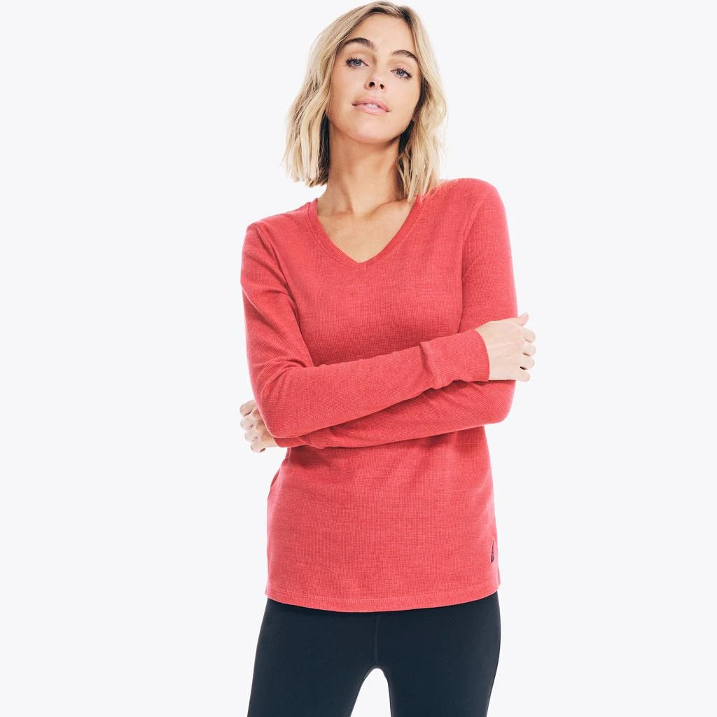 商品Nautica|Nautica Womens Long-Sleeve V-Neck Thermal,价格¥64,第2张图片详细描述