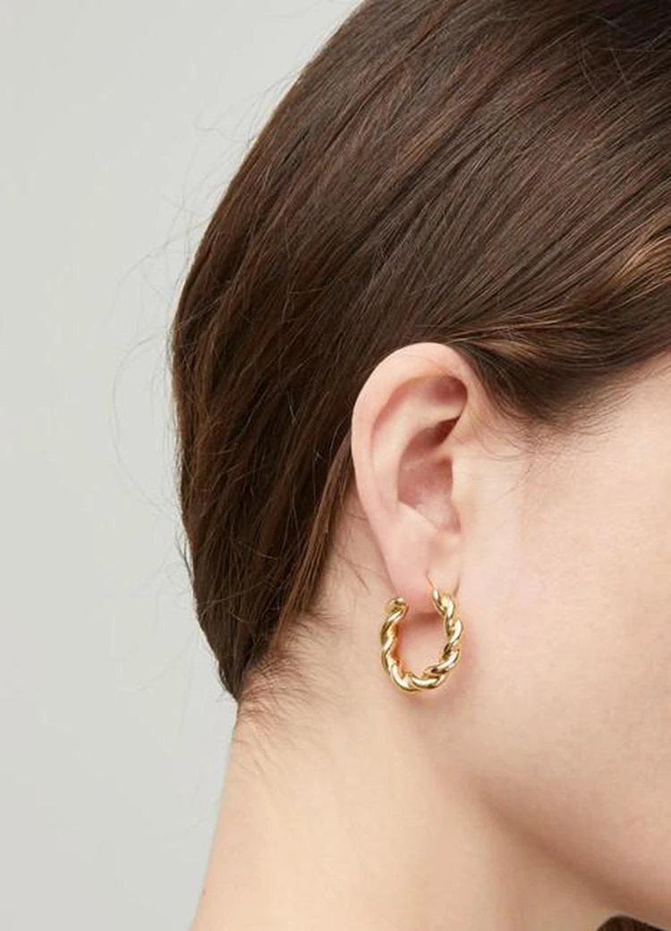 商品JW Anderson|Twisted hoop earrings,价格¥1940,第2张图片详细描述