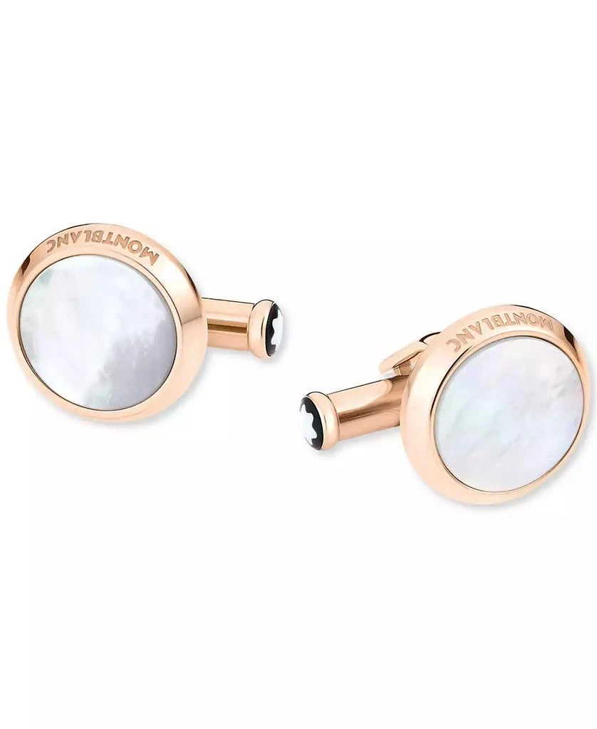 商品MontBlanc|Men's Meisterstuck Mother-of-Pearl Cufflinks,价格¥2178,第1张图片