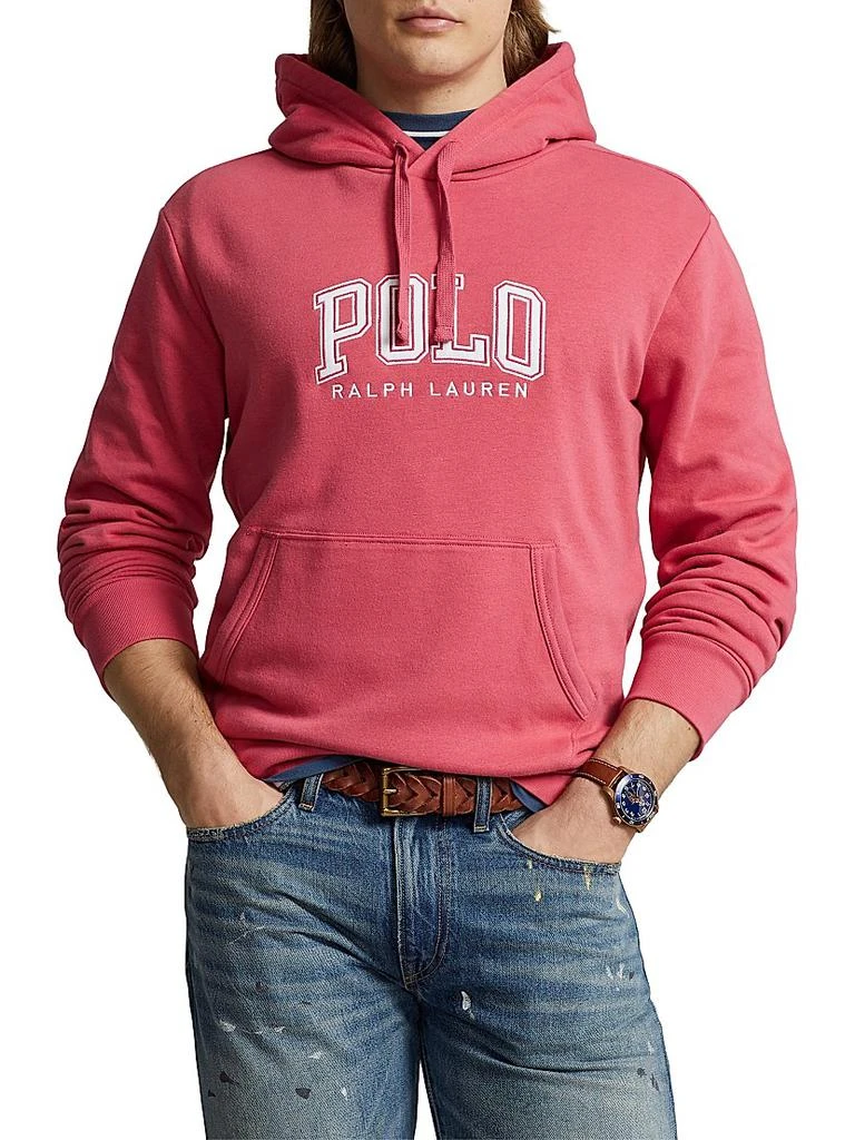 商品Ralph Lauren|Logo-Embroidered Cotton-Blend Hoodie,价格¥624,第3张图片详细描述