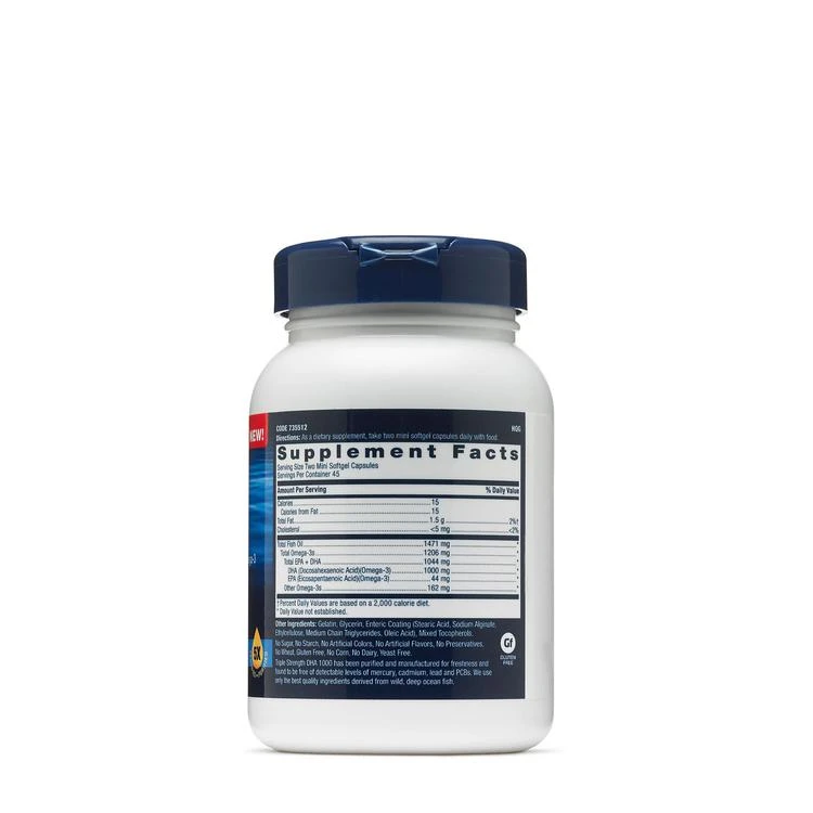 商品GNC|三倍强效DHA迷你胶囊 1000mg - 90粒,价格¥185,第2张图片详细描述