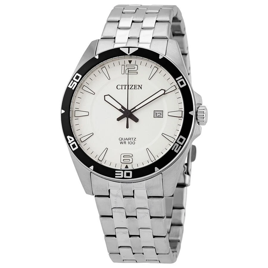 商品Citizen|Quartz White Dial Stainless Steel Men's Watch BI5051-51A,价格¥632,第1张图片