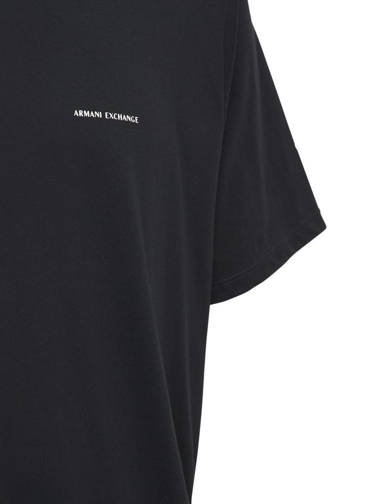 商品Armani Exchange|Printed Logo Cotton Jersey T-shirt,价格¥207,第5张图片详细描述