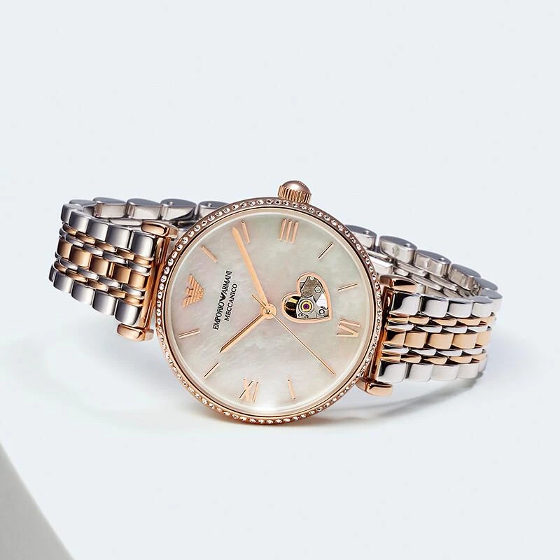 Armani阿玛尼机械满天星手表女士 玫瑰金腕表AR60049 商品