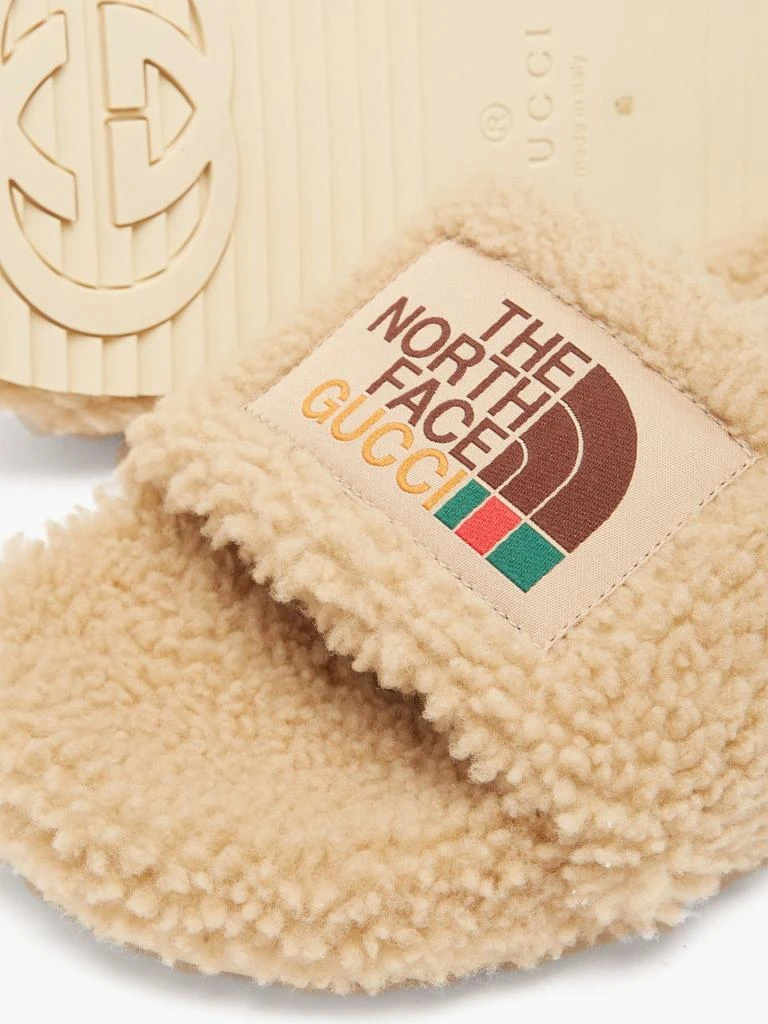 X The North Face shearling slides 商品