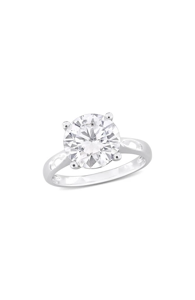 商品DELMAR|Sterling Silver Round Cut Created Moissanite Engagement Ring,价格¥2473,第1张图片