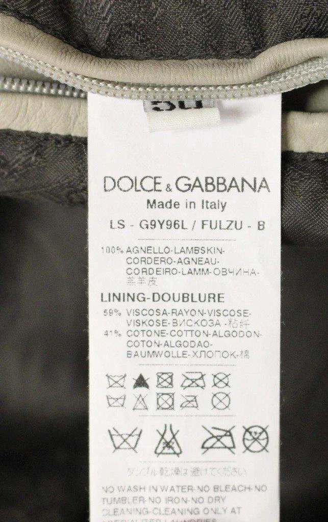 Dolce & Gabbana  Beige Leather Jacket Biker Coat 商品