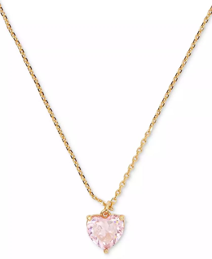 商品Kate Spade|Gold-Tone Birthstone Heart Pendant Necklace, 16" + 3" extender,价格¥428,第1张图片