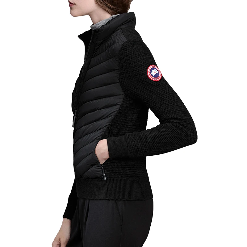 Canada Goose 加拿大鹅 女士黑色HYBRIDGE鹅绒羽绒服 6830L-BLACK 商品