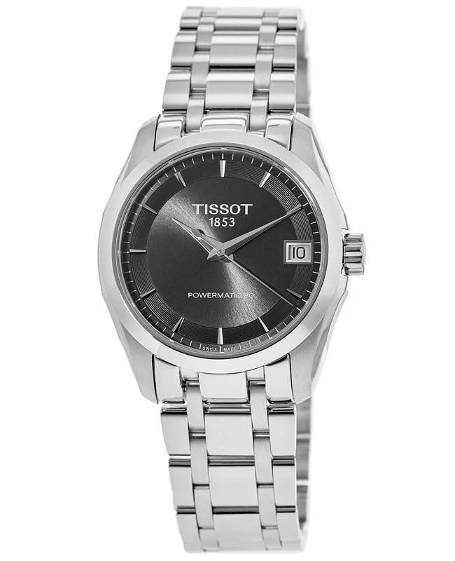 商品Tissot|天梭Couturier 自动机芯 无烟煤表盘钢制 女士手表  T035.207.11.061.00,价格¥4156,第1张图片