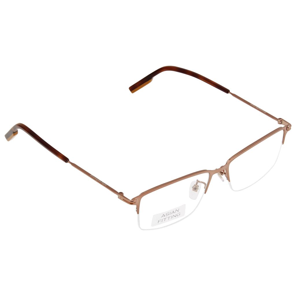 Ermenegildo Zegna Mens Brown Square Eyeglass Frames EZ5155-D03655商品第1张图片规格展示