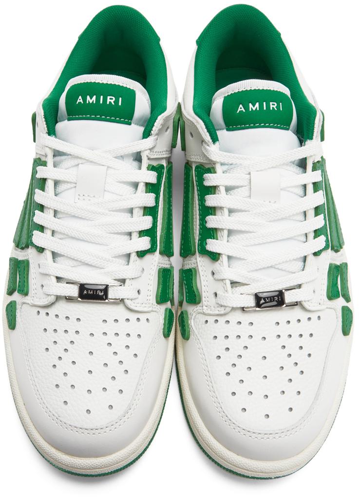 White & Green Low Skel Top Sneakers商品第5张图片规格展示