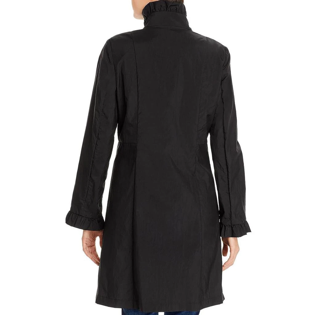 商品Jane Post|Womens Ruffled Trim Long Raincoat,价格¥603,第2张图片详细描述