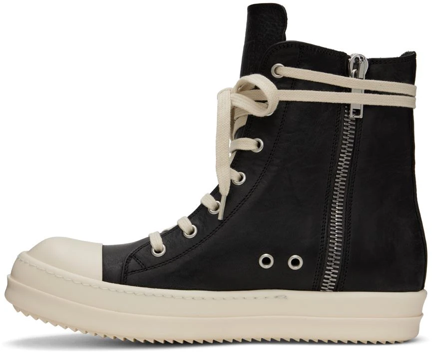 商品Rick Owens|Black Washed Calf Sneakers,价格¥8575,第3张图片详细描述