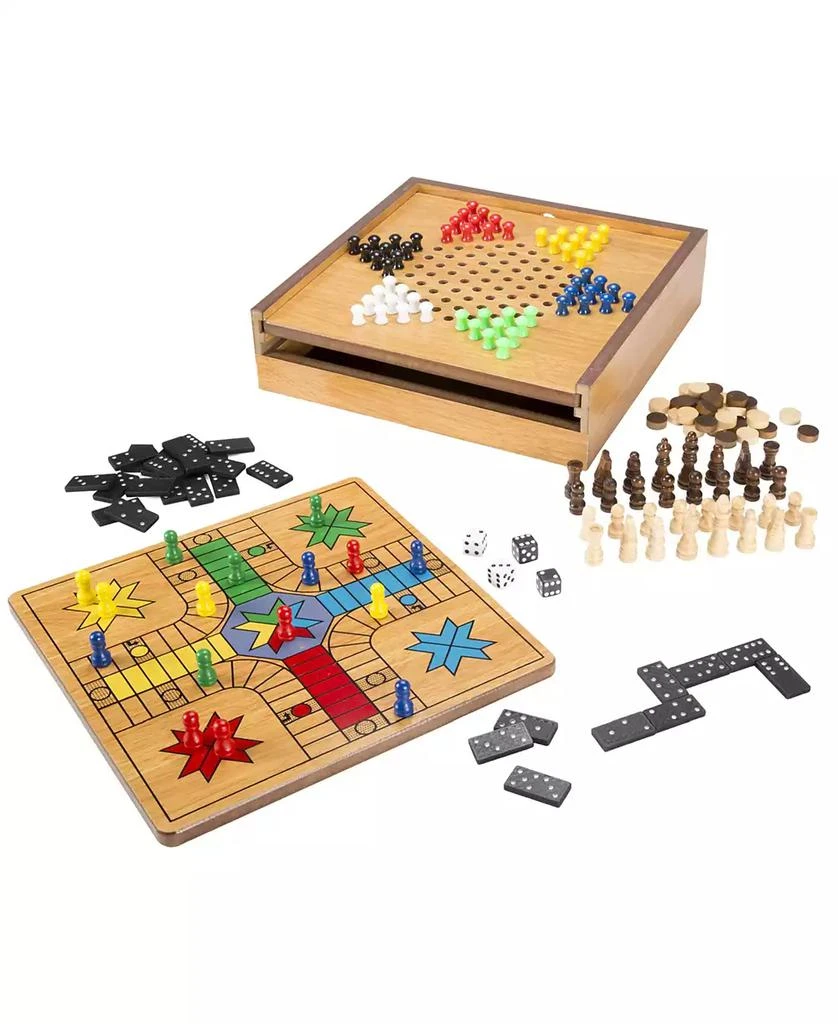 商品Trademark Global|Hey Play 7-In-1 Combo Game - Chess, Ludo, Chinese Checkers More,价格¥329,第1张图片