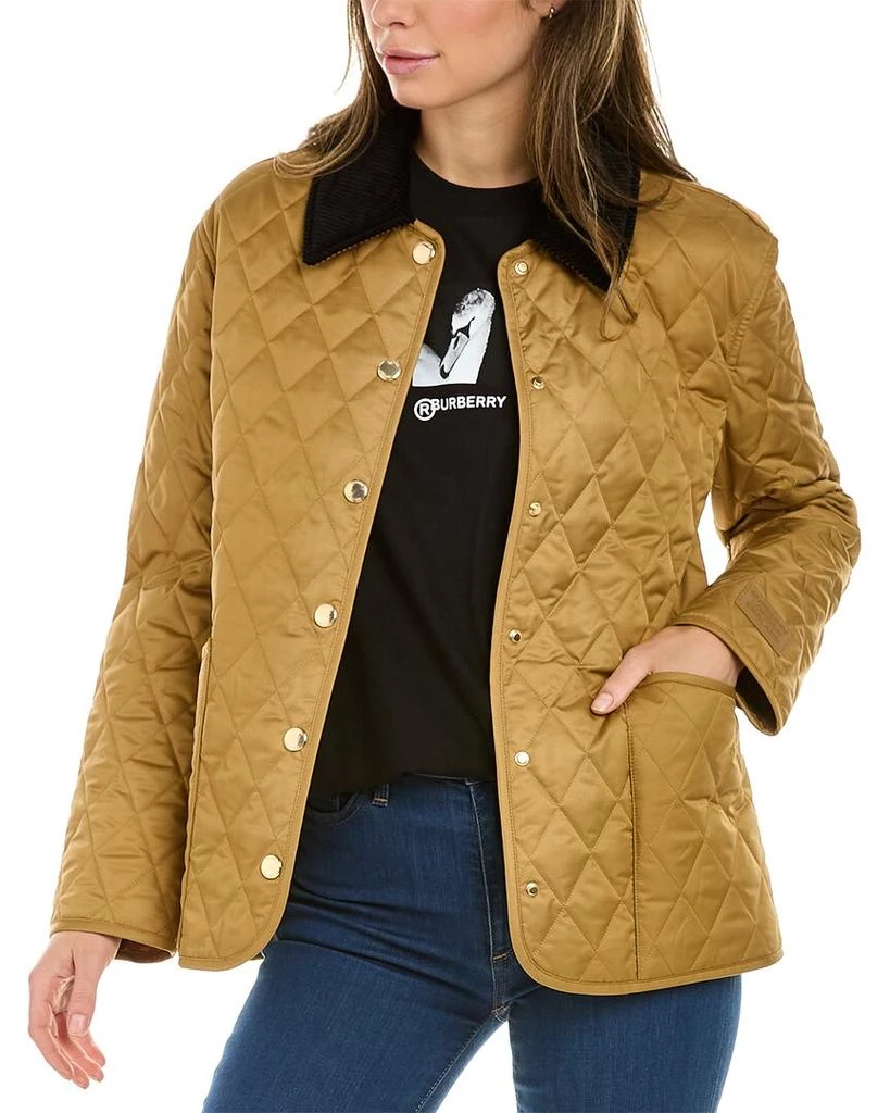 商品Burberry|Burberry Corduroy Collar Diamond Quilted Jacket,价格¥5541,第1张图片