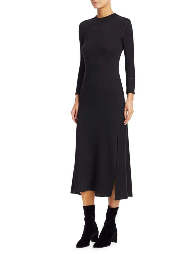 商品Theory|Ribbed Flounce Midi Dress,价格¥1107,第2张图片详细描述