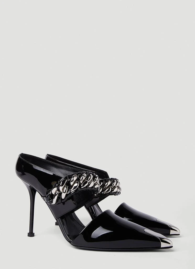 商品Alexander McQueen|Punk Chain High Heel Mules,价格¥4457,第2张图片详细描述